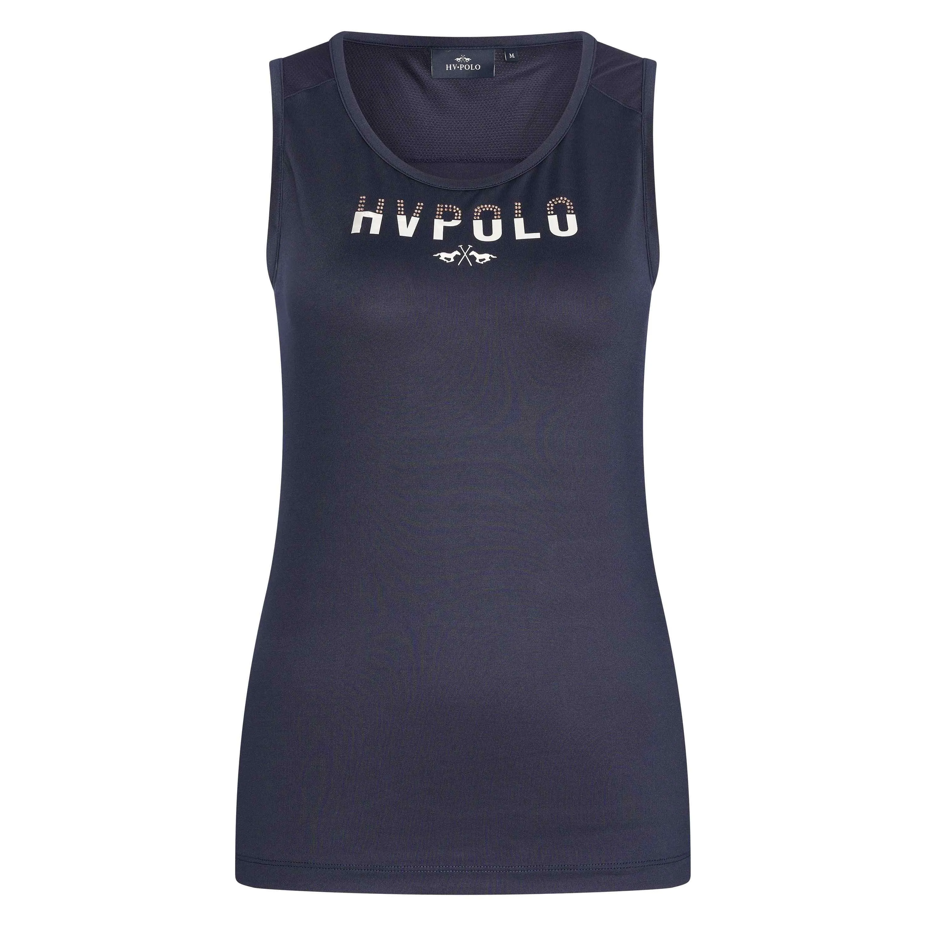 HV Polo Navy rose gold Annabel vest top
