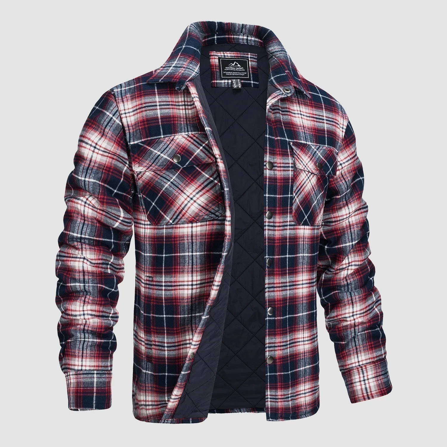 Ian | Thick Checkered Flannel Polo Shirt
