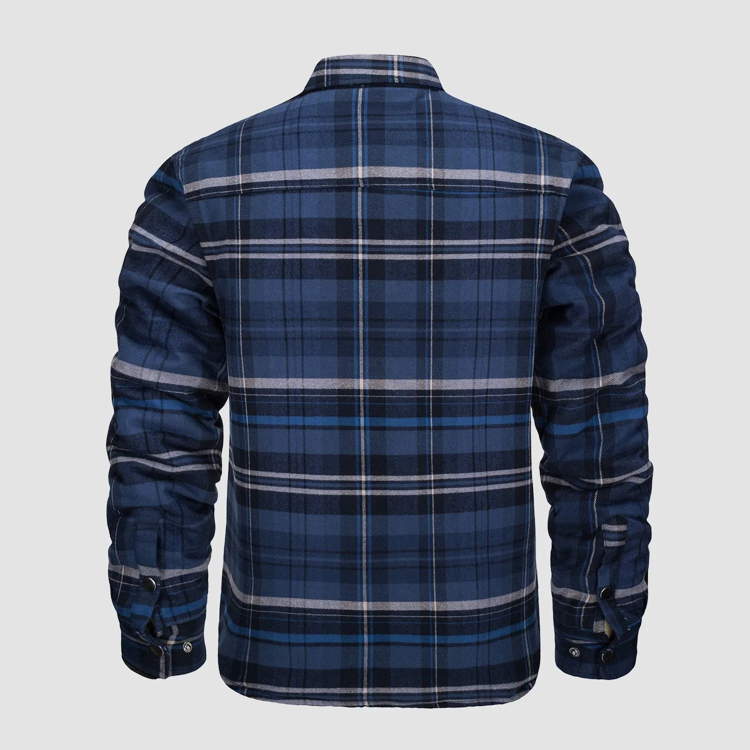 Ian | Thick Checkered Flannel Polo Shirt