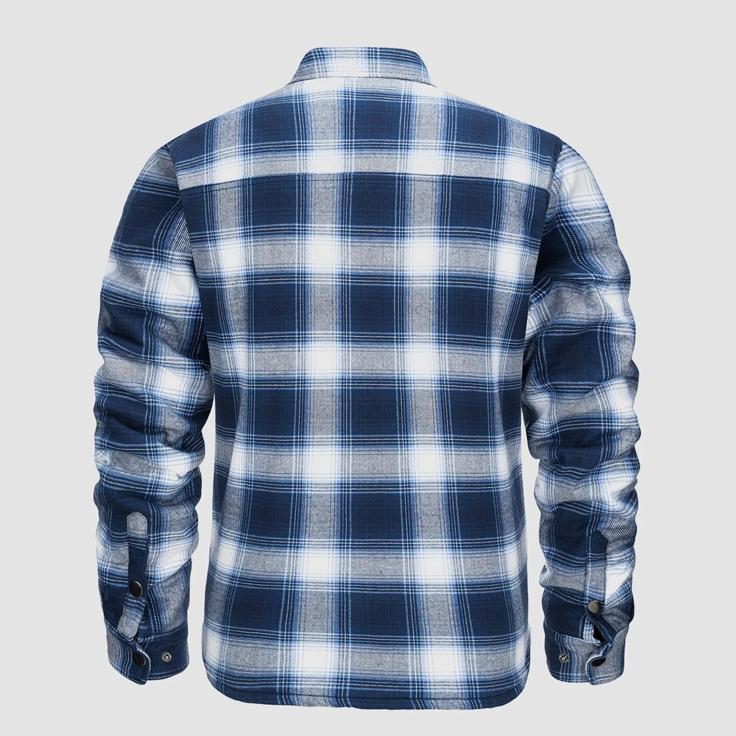 Ian | Thick Checkered Flannel Polo Shirt
