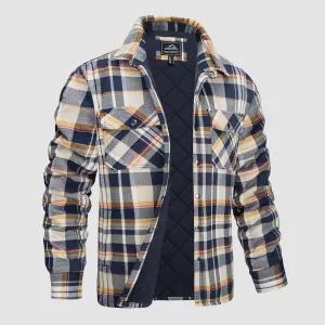 Ian | Thick Checkered Flannel Polo Shirt
