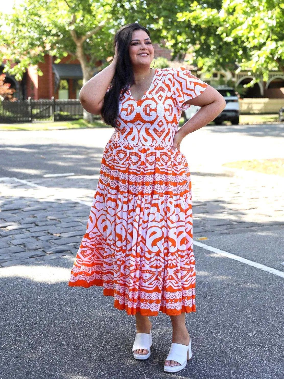 Ira Dress - Orange