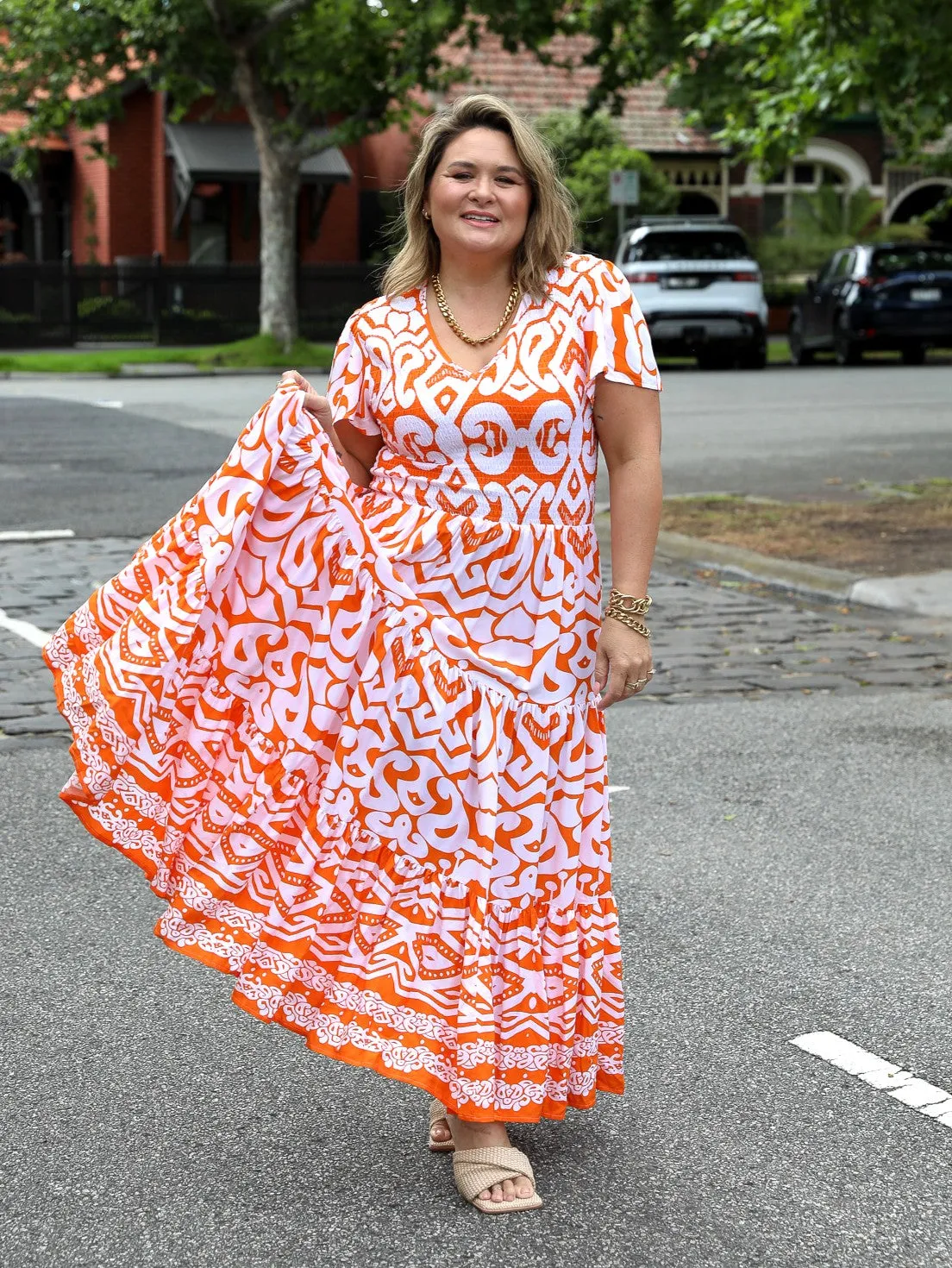Ira Dress - Orange