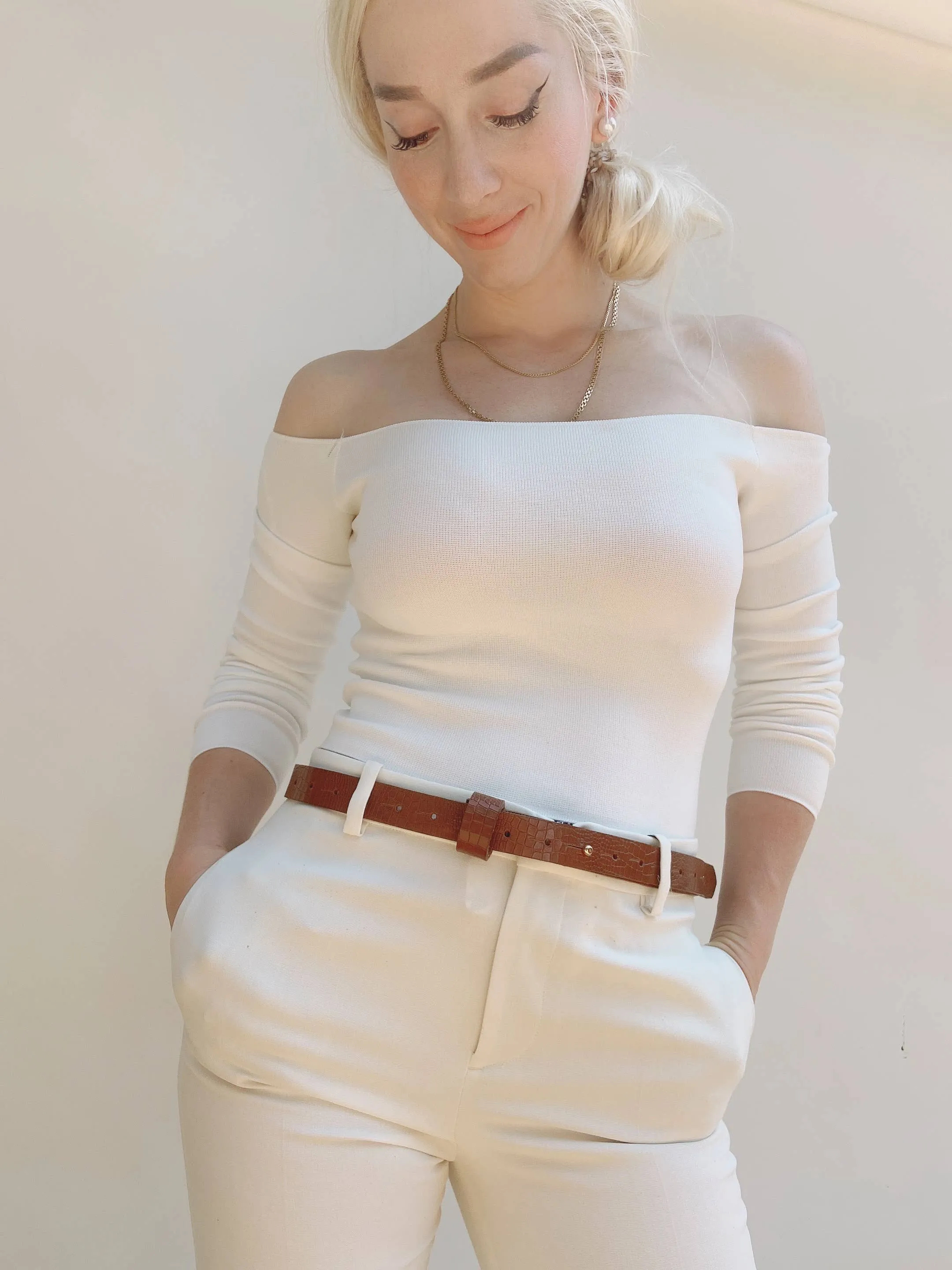 Iris Belt Taupe Croco