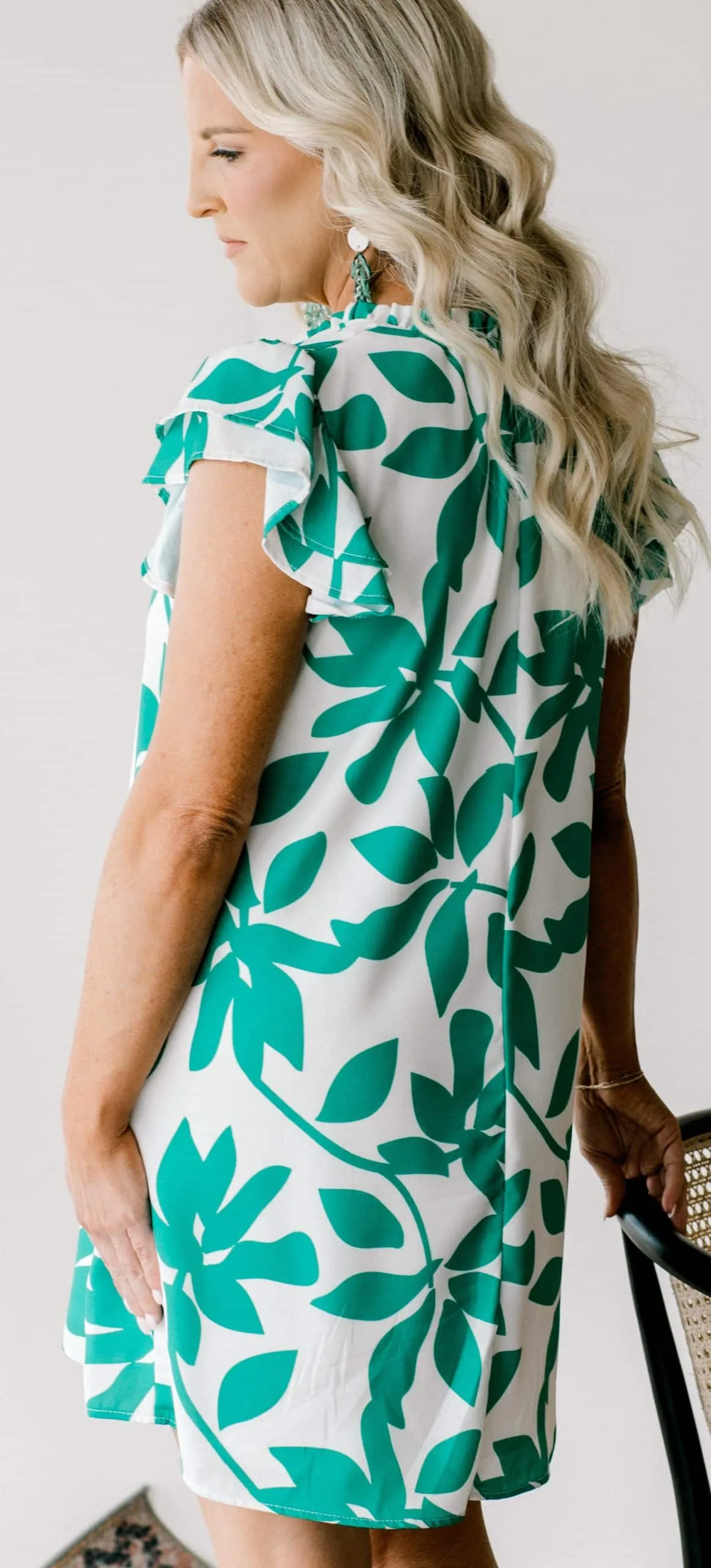 Ivory Garden Ruffle Mini Dress