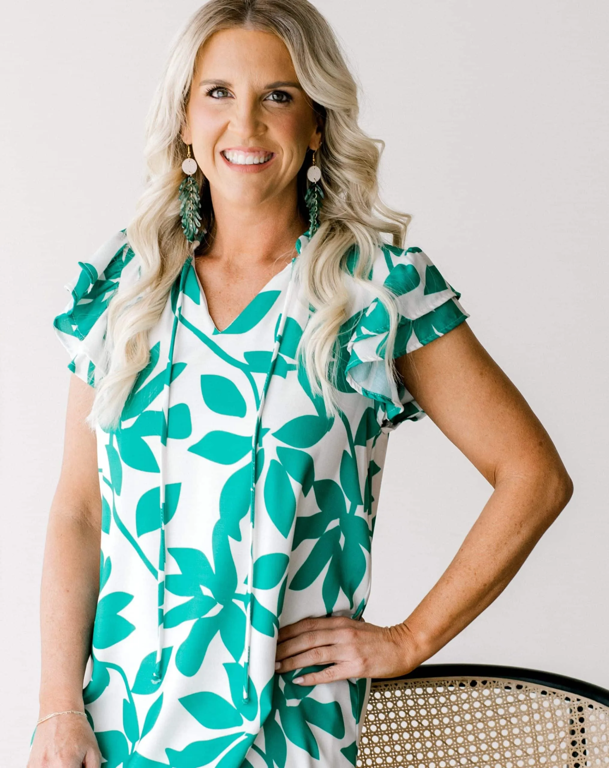 Ivory Garden Ruffle Mini Dress