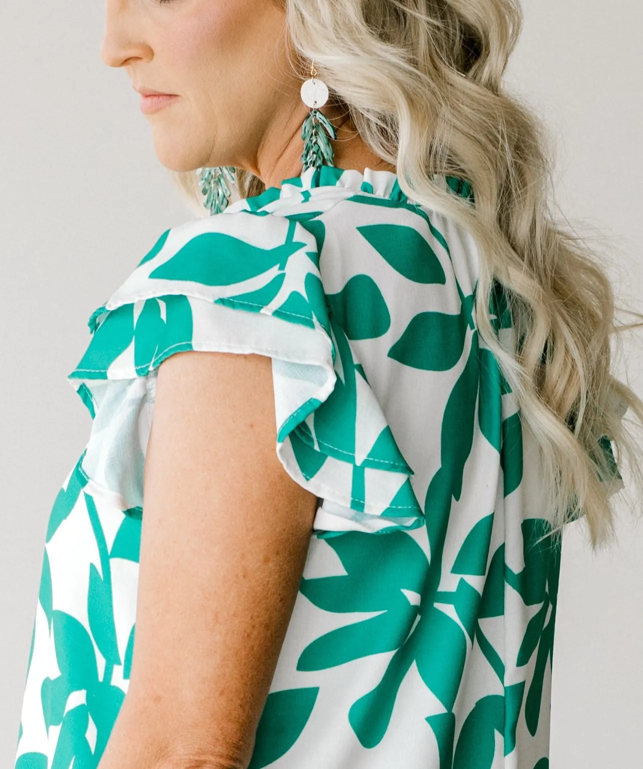 Ivory Garden Ruffle Mini Dress
