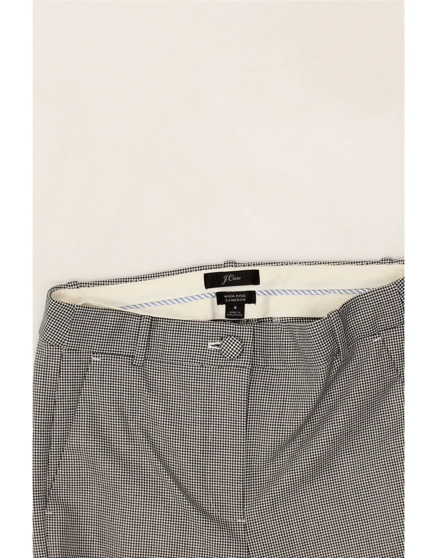 J. CREW Womens Cameron High Waist Chino Trousers US 4 Small W27 L27 Black