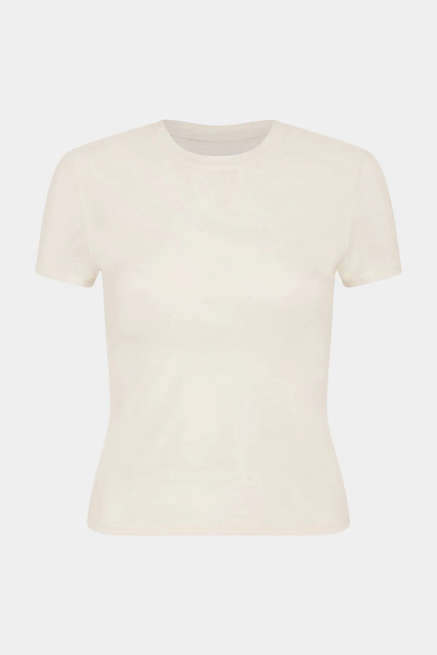 Jacques Mesh Fitted Tee – Ecru