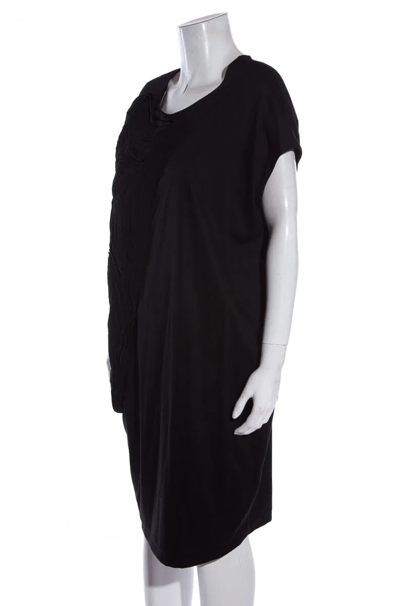 Jil Sander Black Ruffle Dress SZ 36