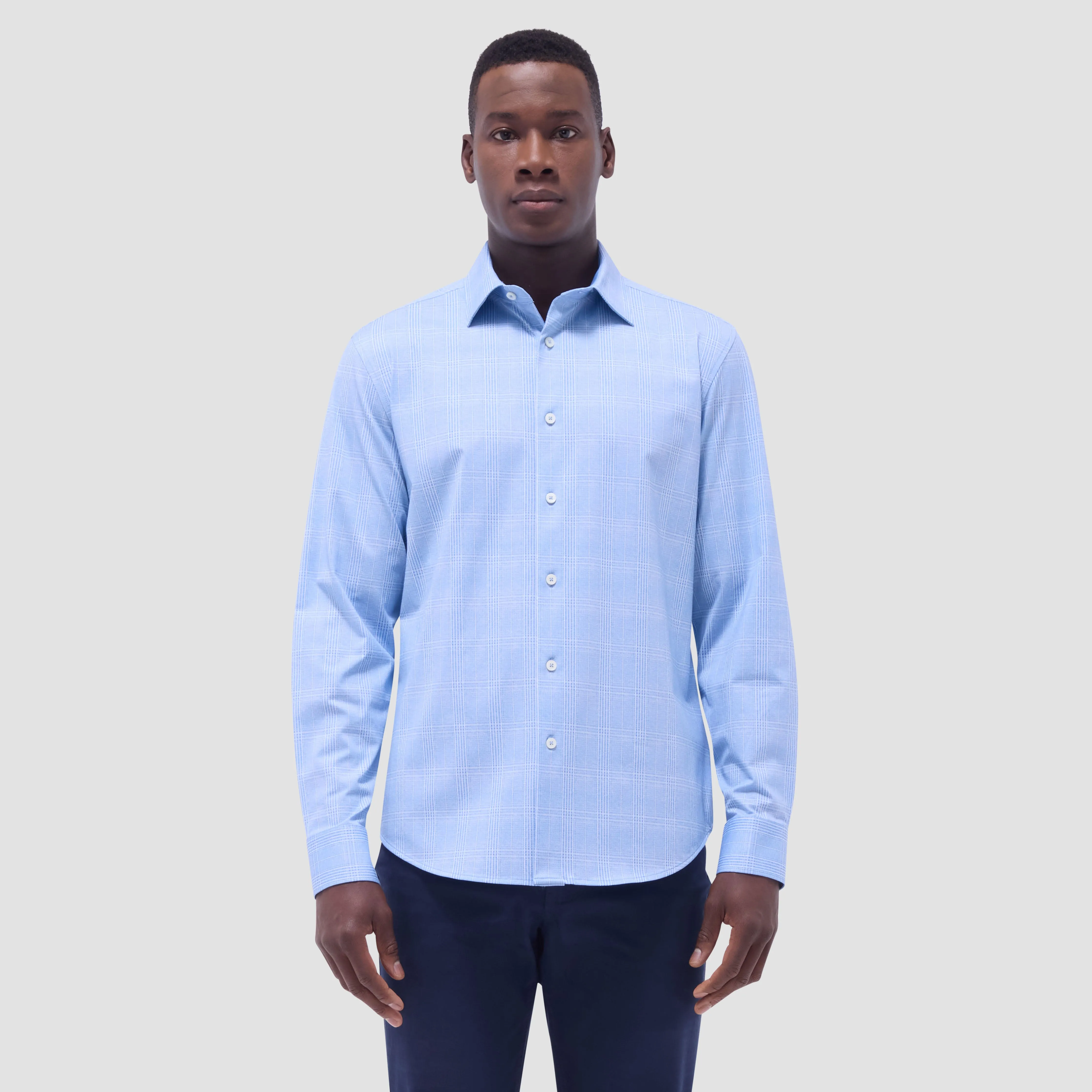 Jimmy Double-Sided Glen Plaid & Herringbone OoohCotton Shirt
