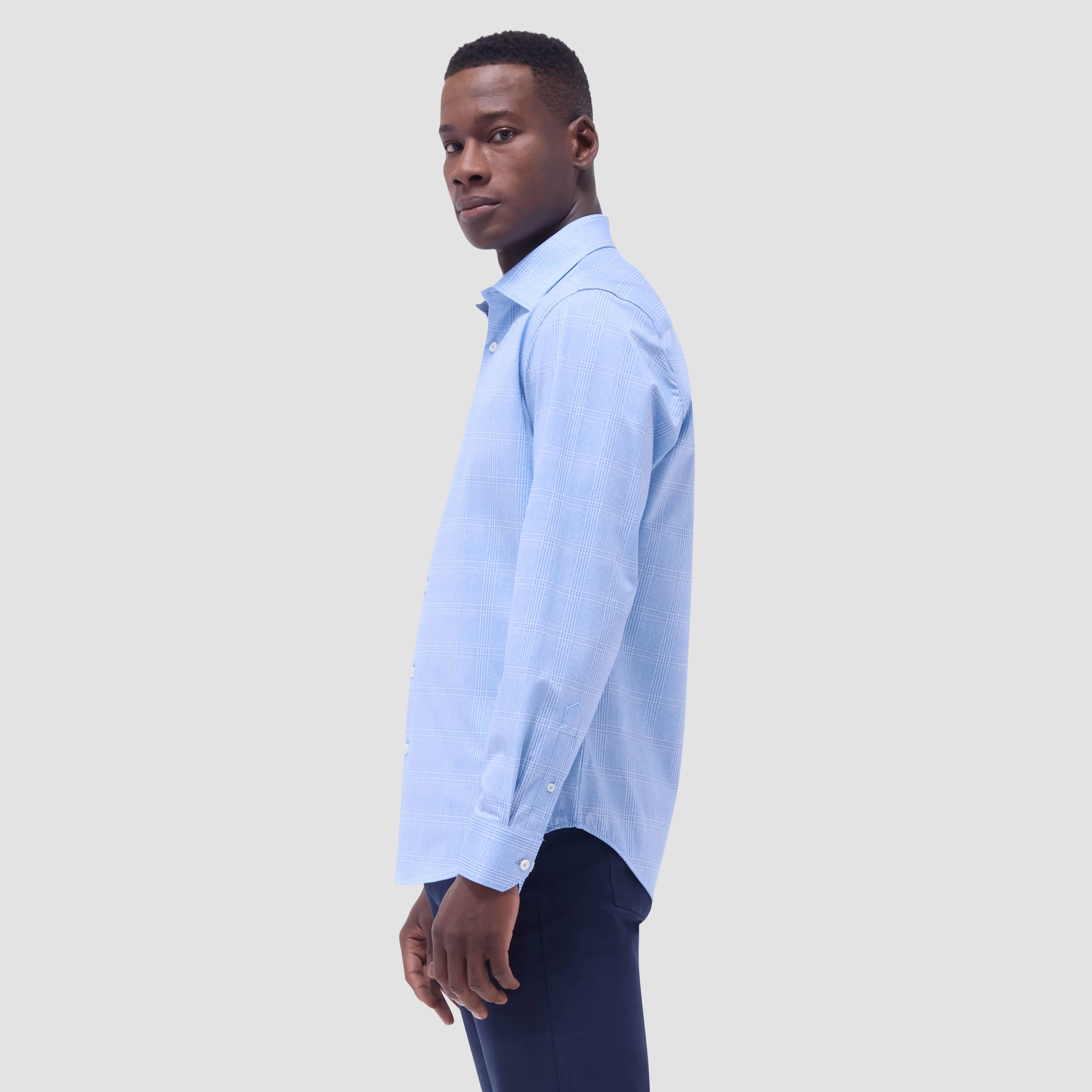Jimmy Double-Sided Glen Plaid & Herringbone OoohCotton Shirt