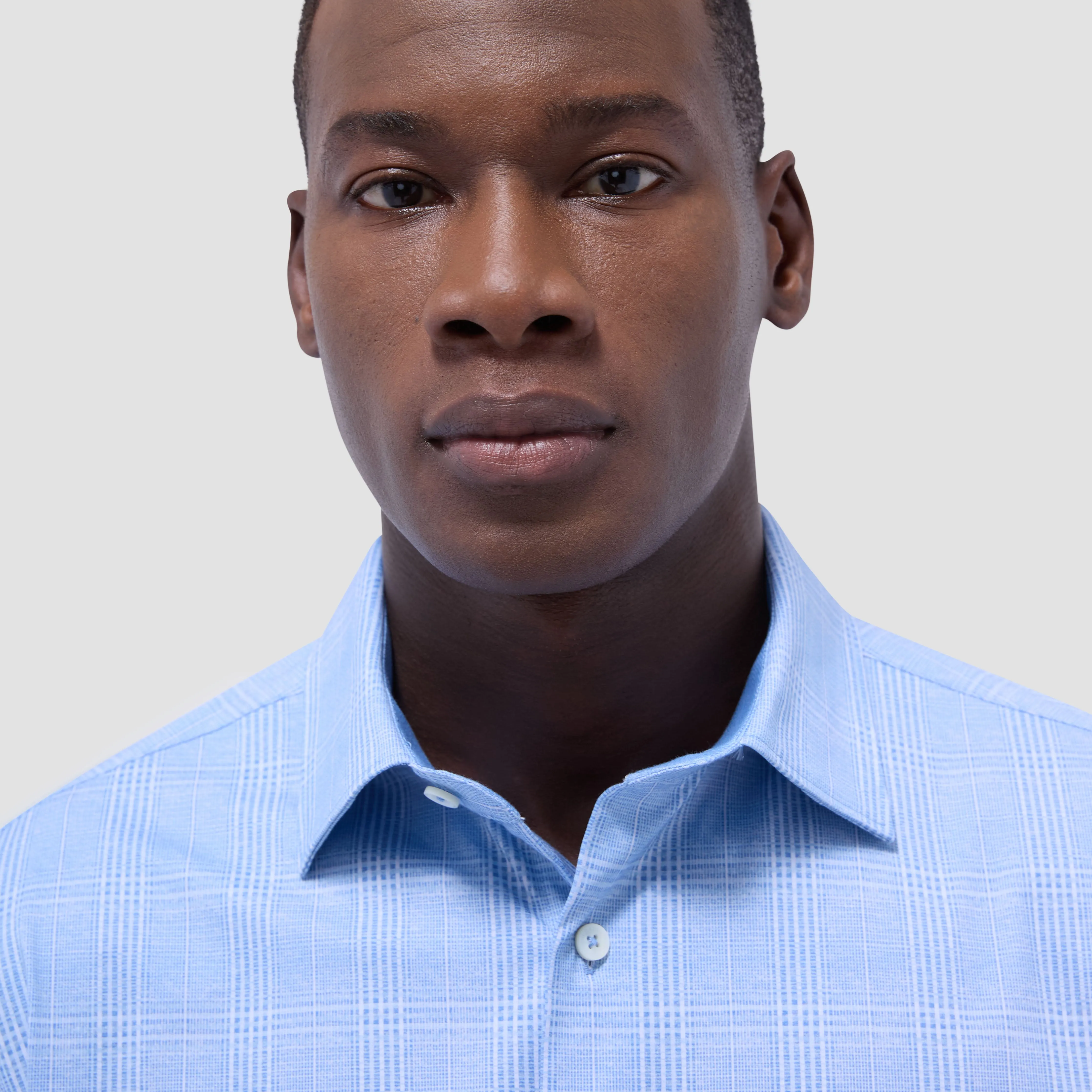 Jimmy Double-Sided Glen Plaid & Herringbone OoohCotton Shirt