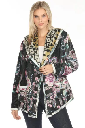 Johnny Was Biya Joan Hooded Reversible Sherpa Jacket B43824-O