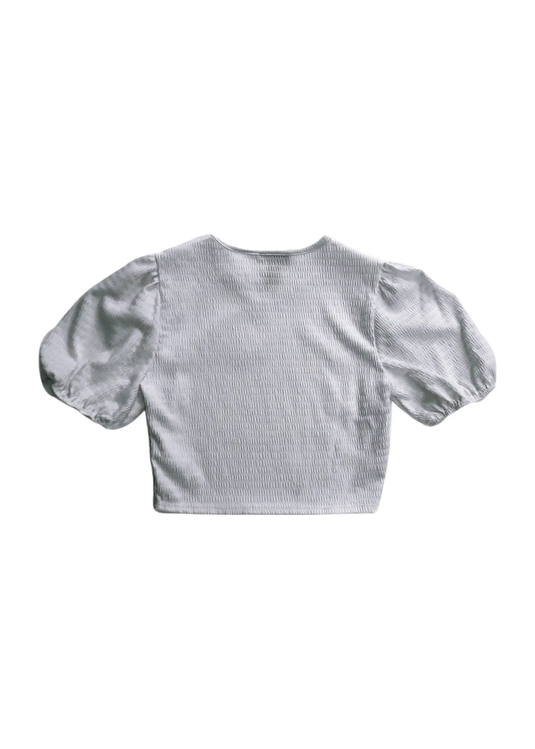 Josephine Smocked Puff Sleeve Top - White