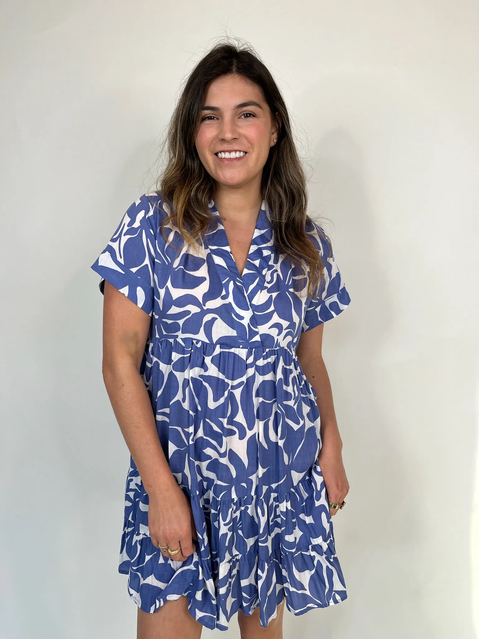 Khush Heinui Dress Frangipani Denim