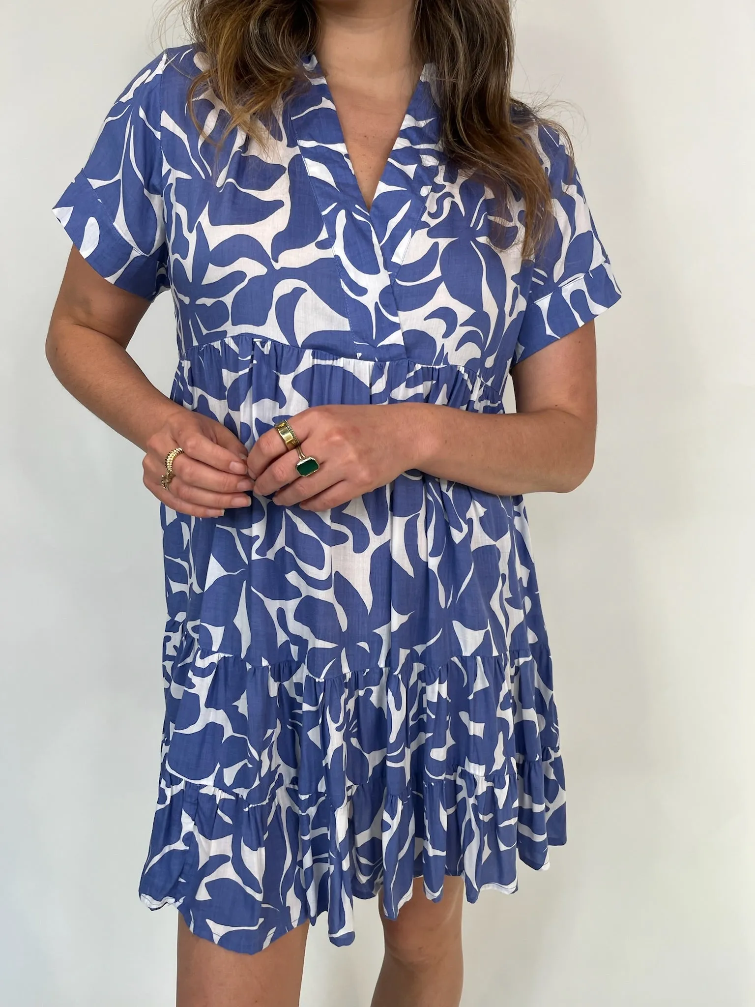 Khush Heinui Dress Frangipani Denim