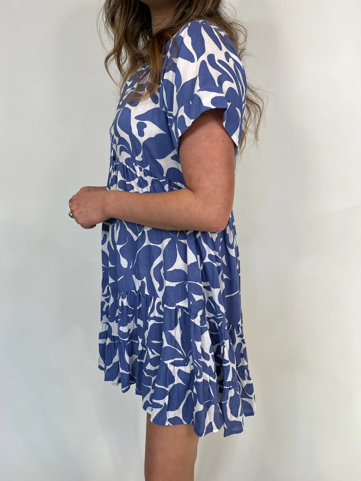 Khush Heinui Dress Frangipani Denim