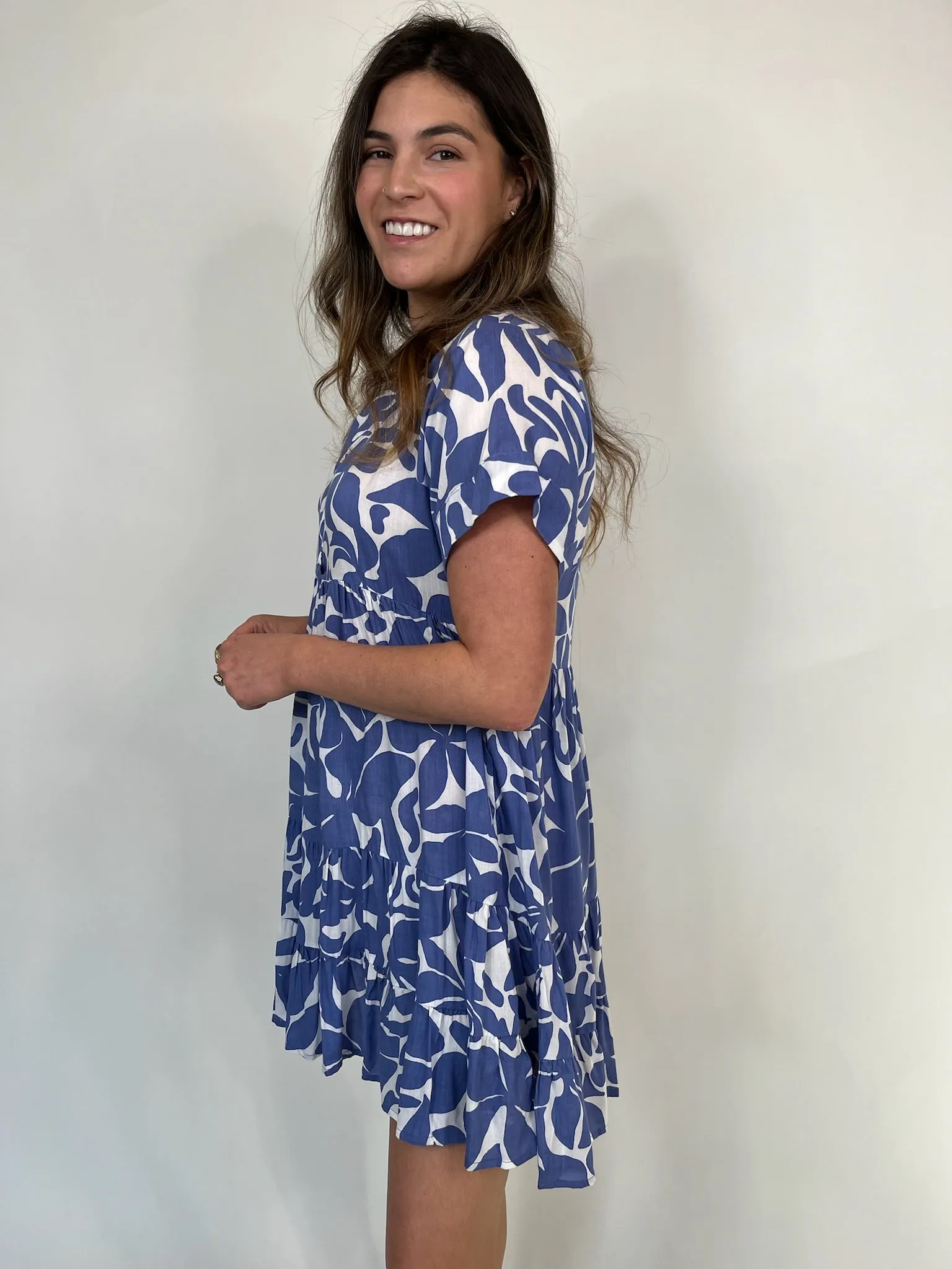Khush Heinui Dress Frangipani Denim