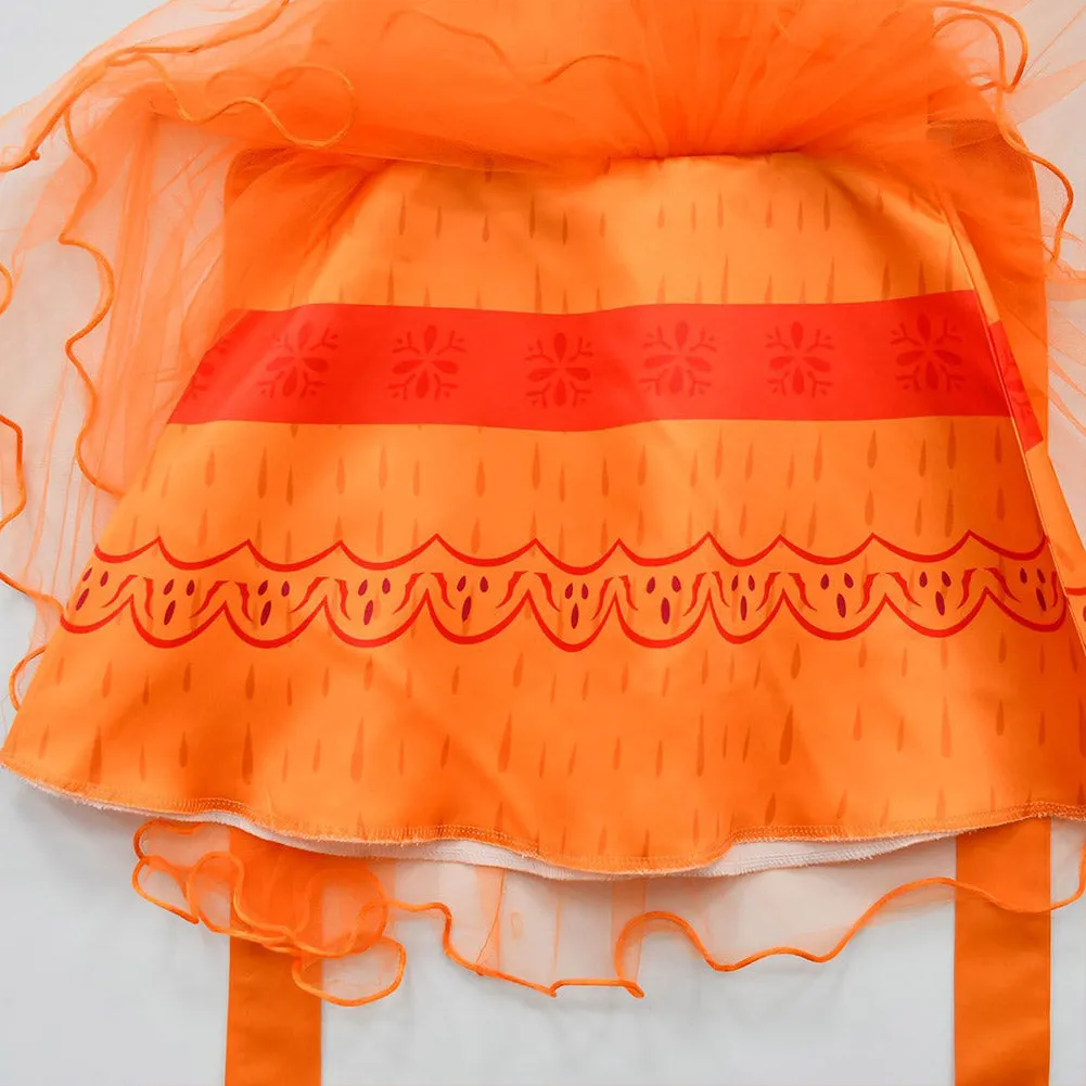 Kids Girls Encanto Tutu Summer Sleeveless Mesh Dress Halloween Carnival Suit