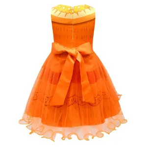 Kids Girls Encanto Tutu Summer Sleeveless Mesh Dress Halloween Carnival Suit