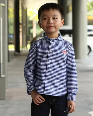 Kids Oxford Gingham Shirts | JD-3603 TRD