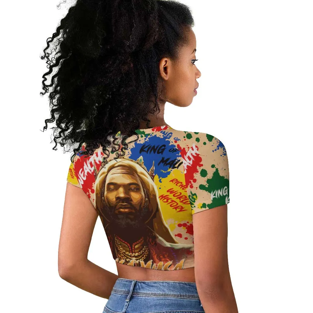 King Of Kings Mansa Musa Raglan Cropped T shirt DT02
