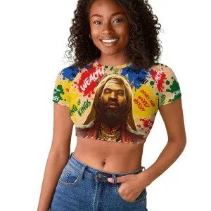 King Of Kings Mansa Musa Raglan Cropped T shirt DT02