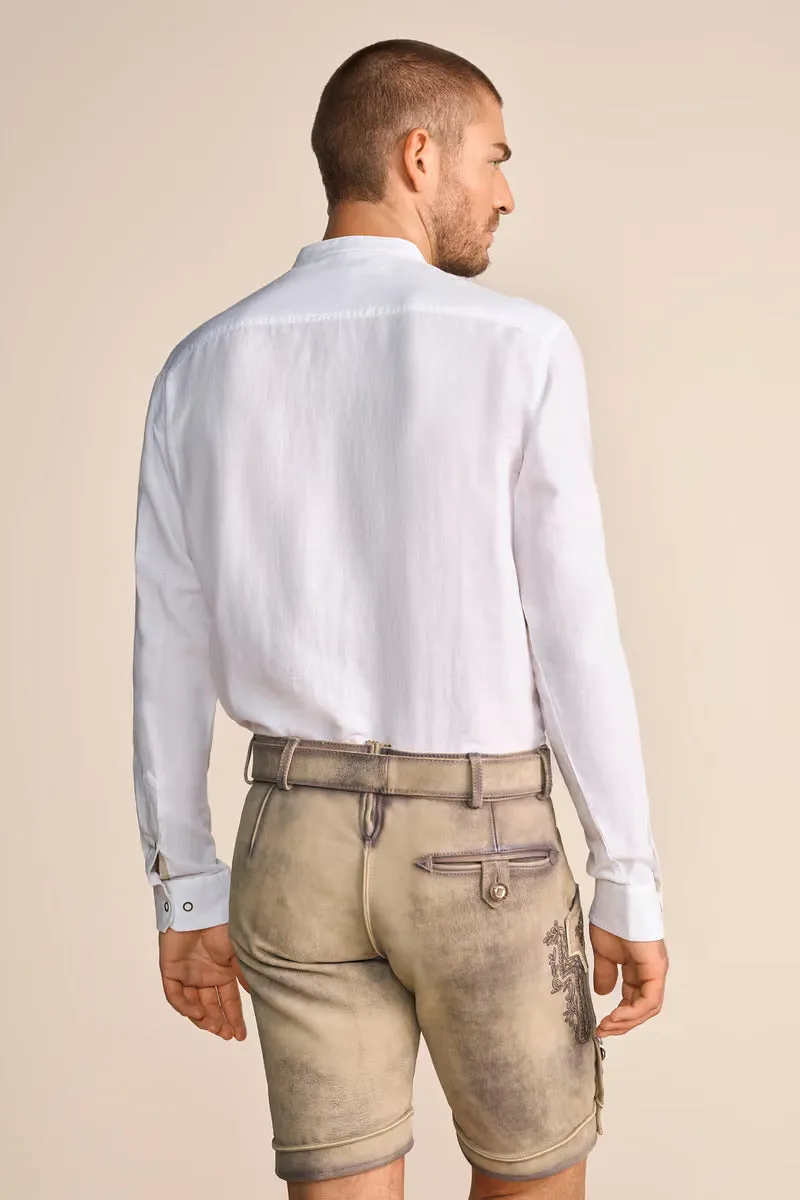 Kruger Men's Lederhosen "Rob" (beige) with Belt "low stock"