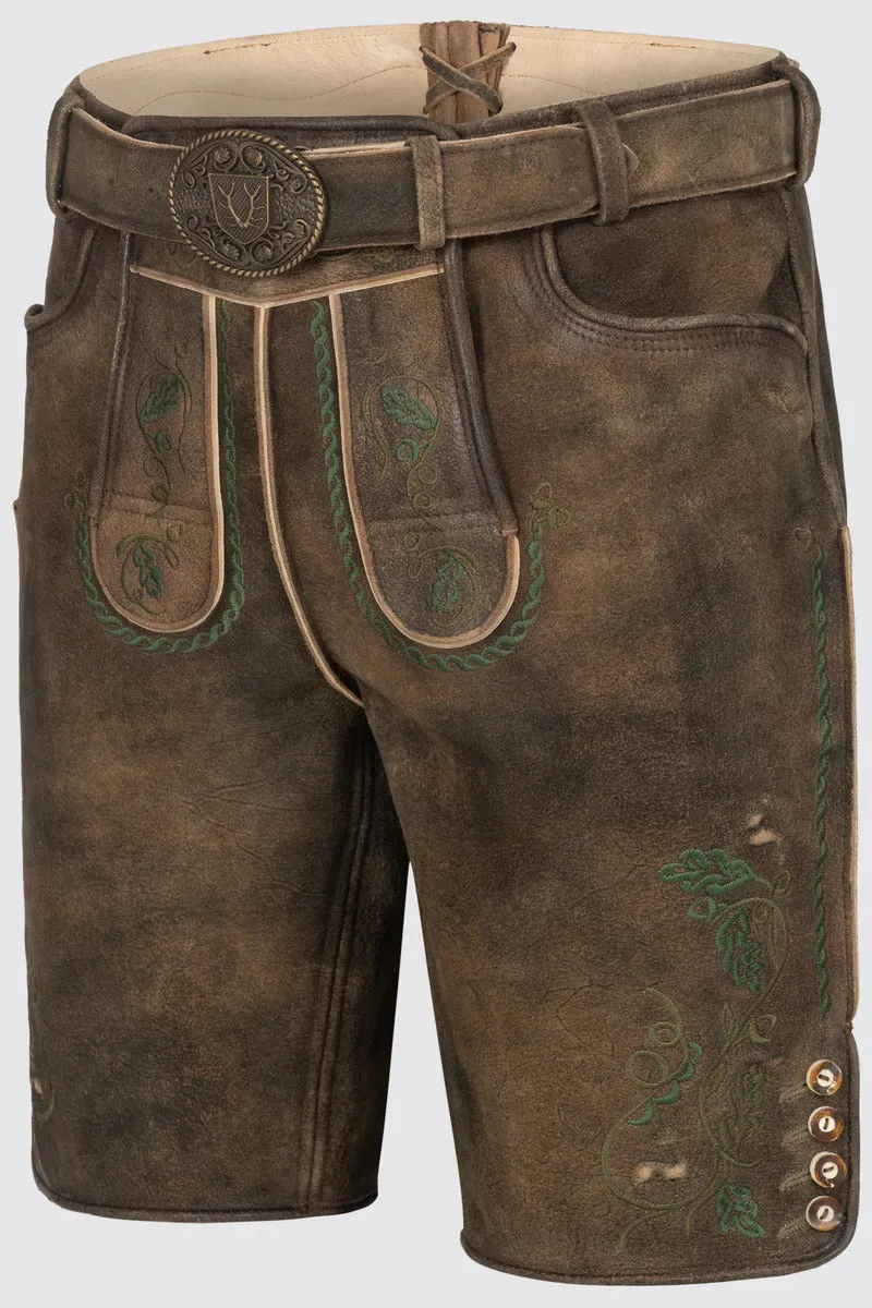 Kruger Men's Lederhosen "Tarius" with belt