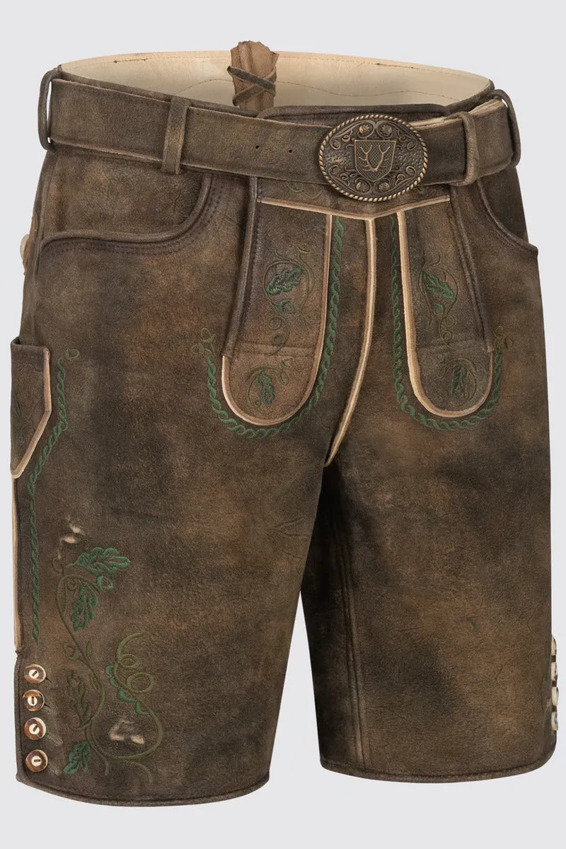 Kruger Men's Lederhosen "Tarius" with belt