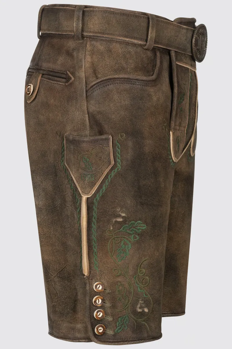 Kruger Men's Lederhosen "Tarius" with belt