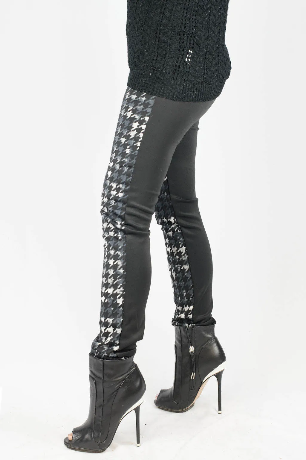 Kylie Houndstooth Color Block Pants
