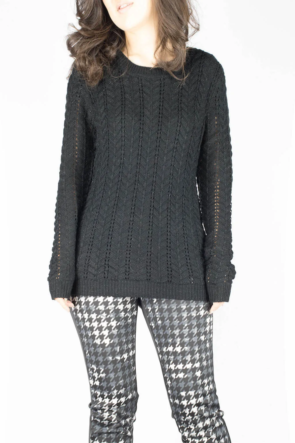 Kylie Houndstooth Color Block Pants