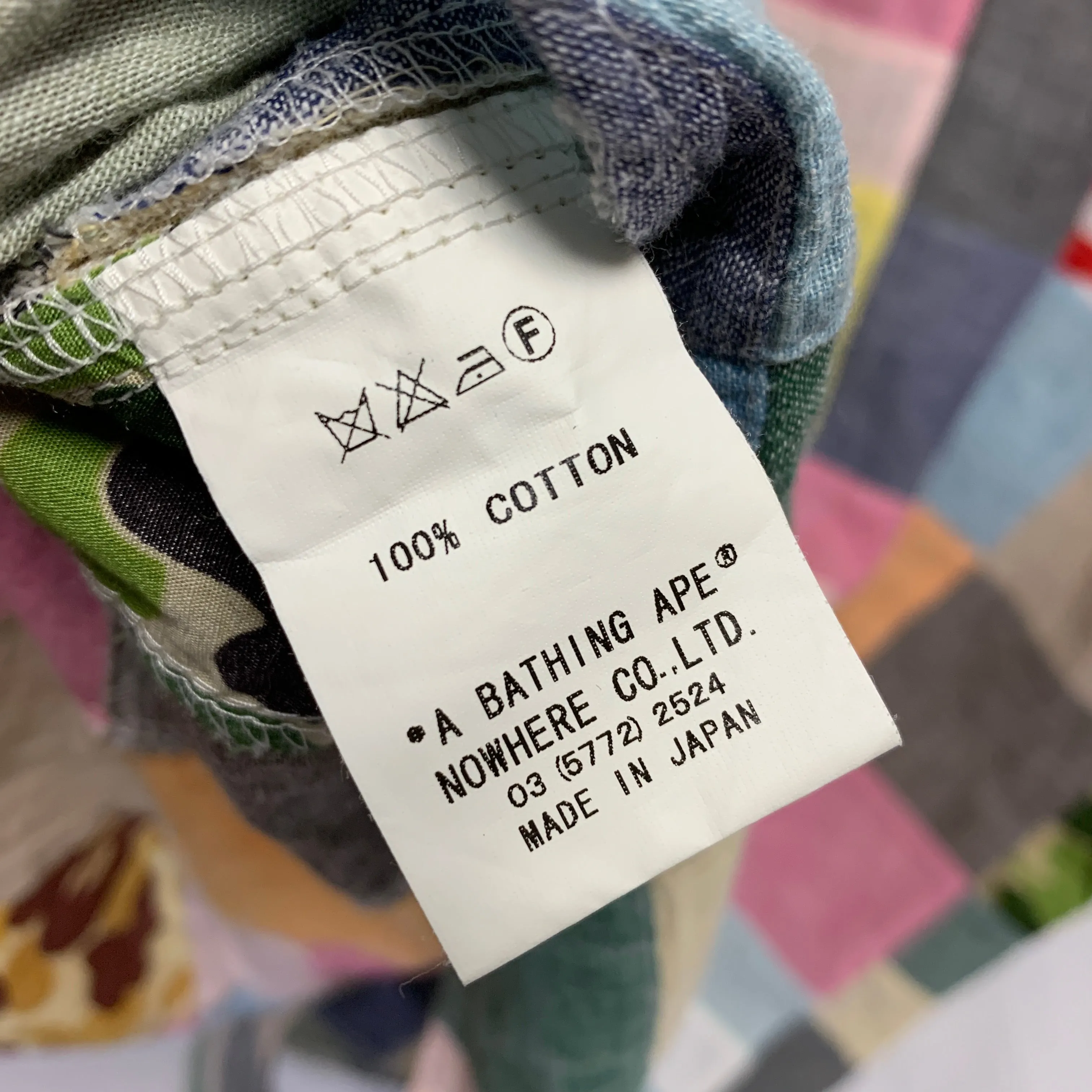 [L] A Bathing Ape Bape Patchwork Plaid S/S Shirt