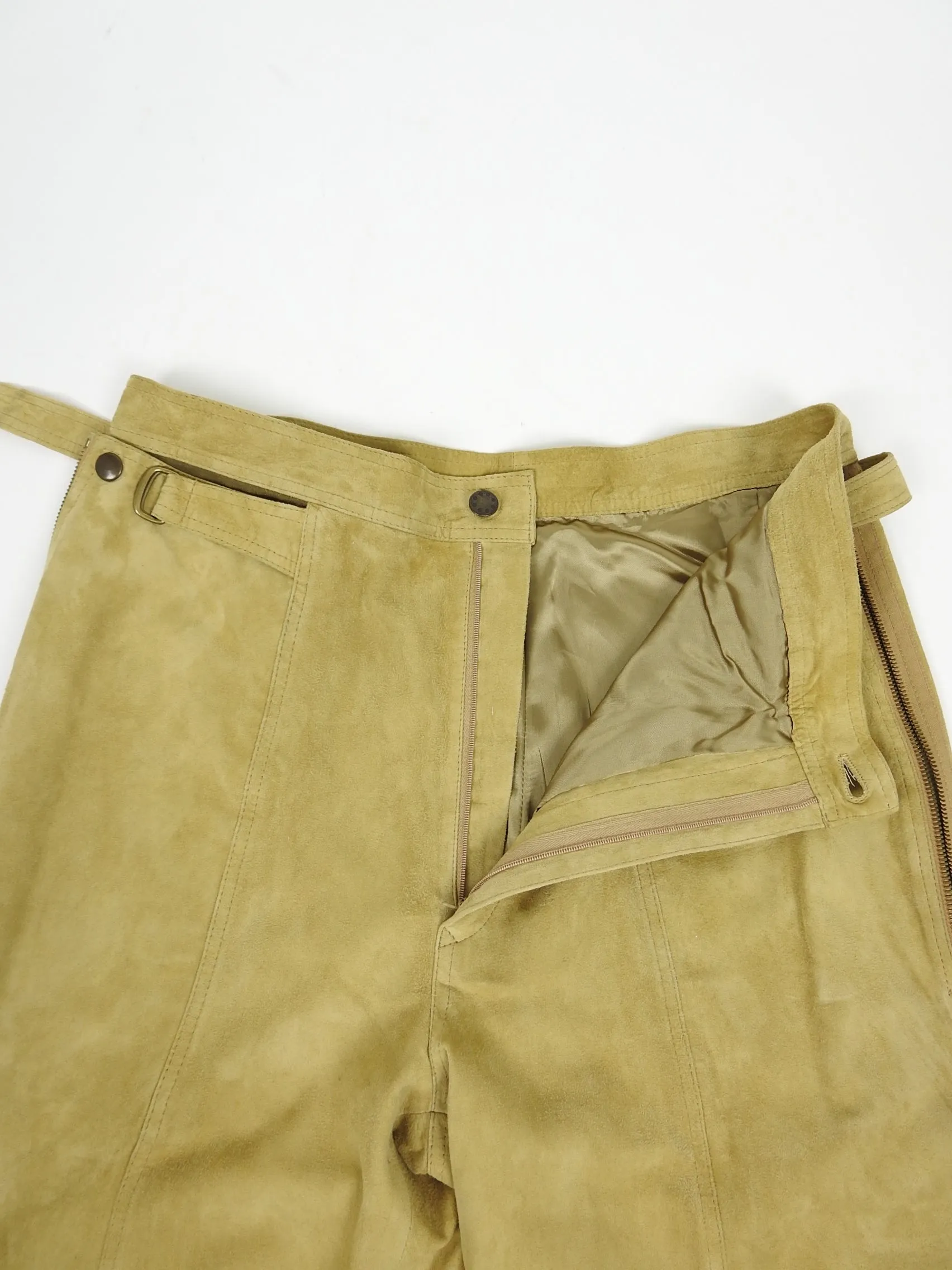 La Matta Suede Trousers Beige 34