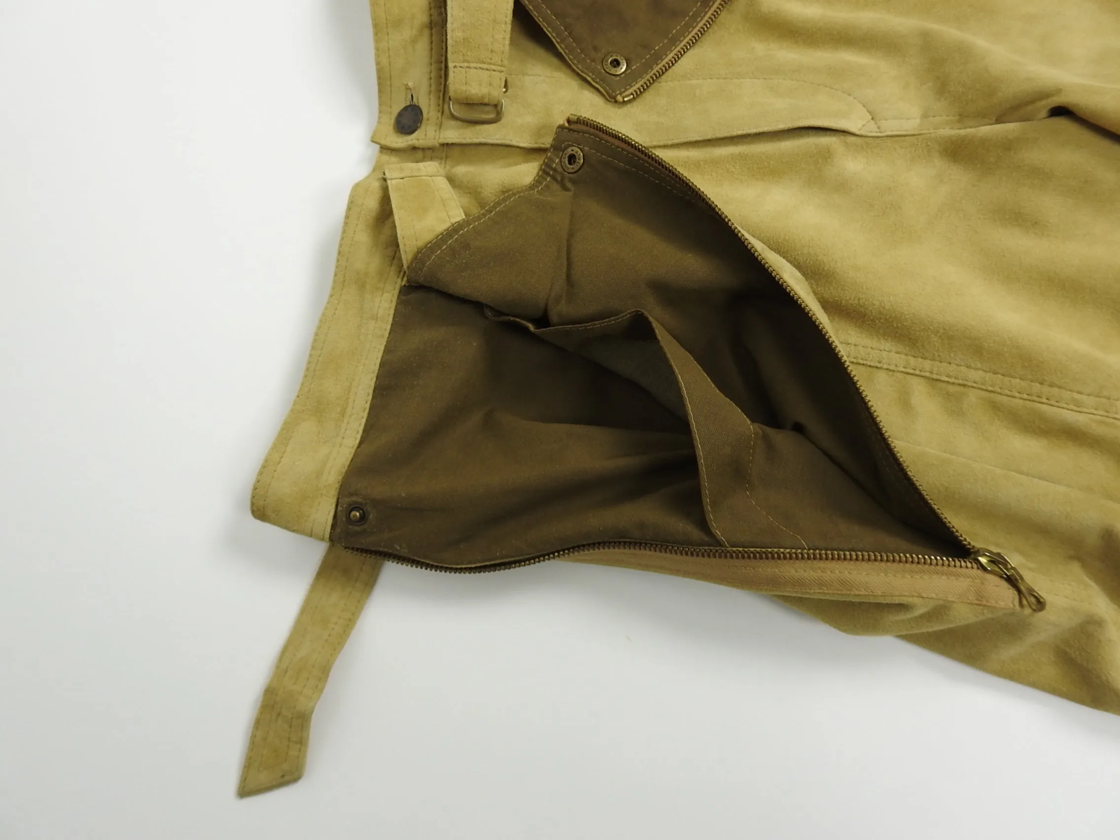 La Matta Suede Trousers Beige 34