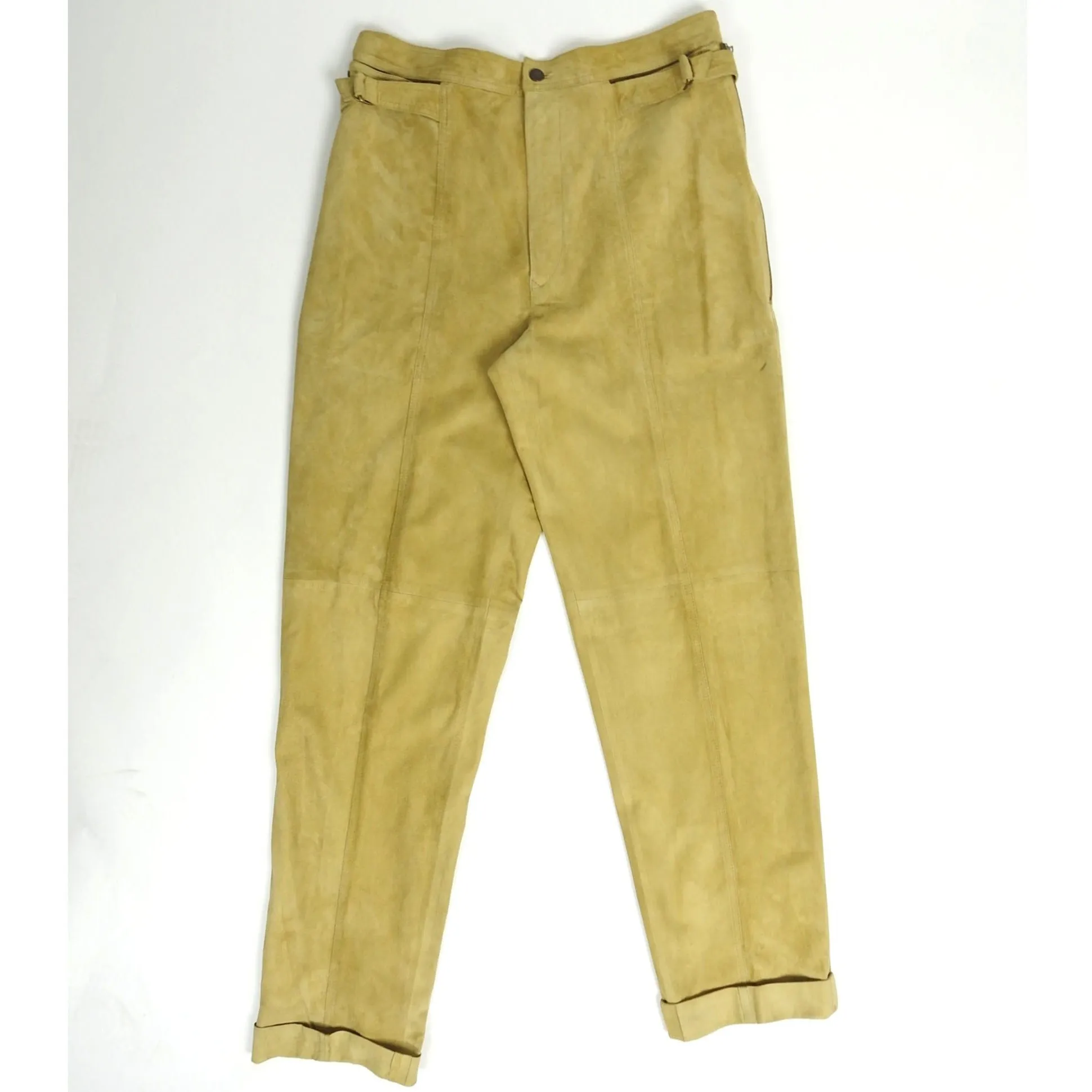 La Matta Suede Trousers Beige 34