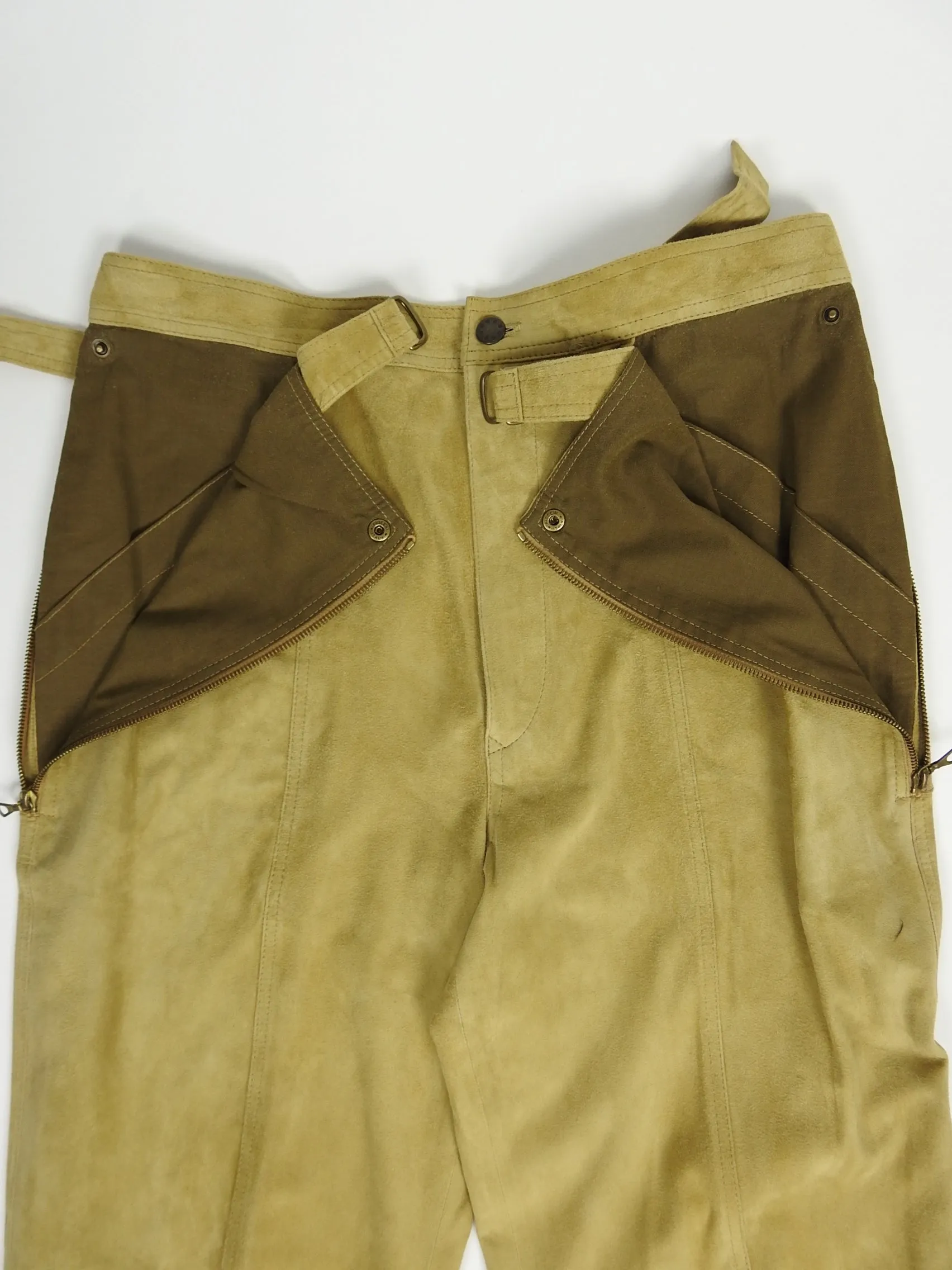 La Matta Suede Trousers Beige 34