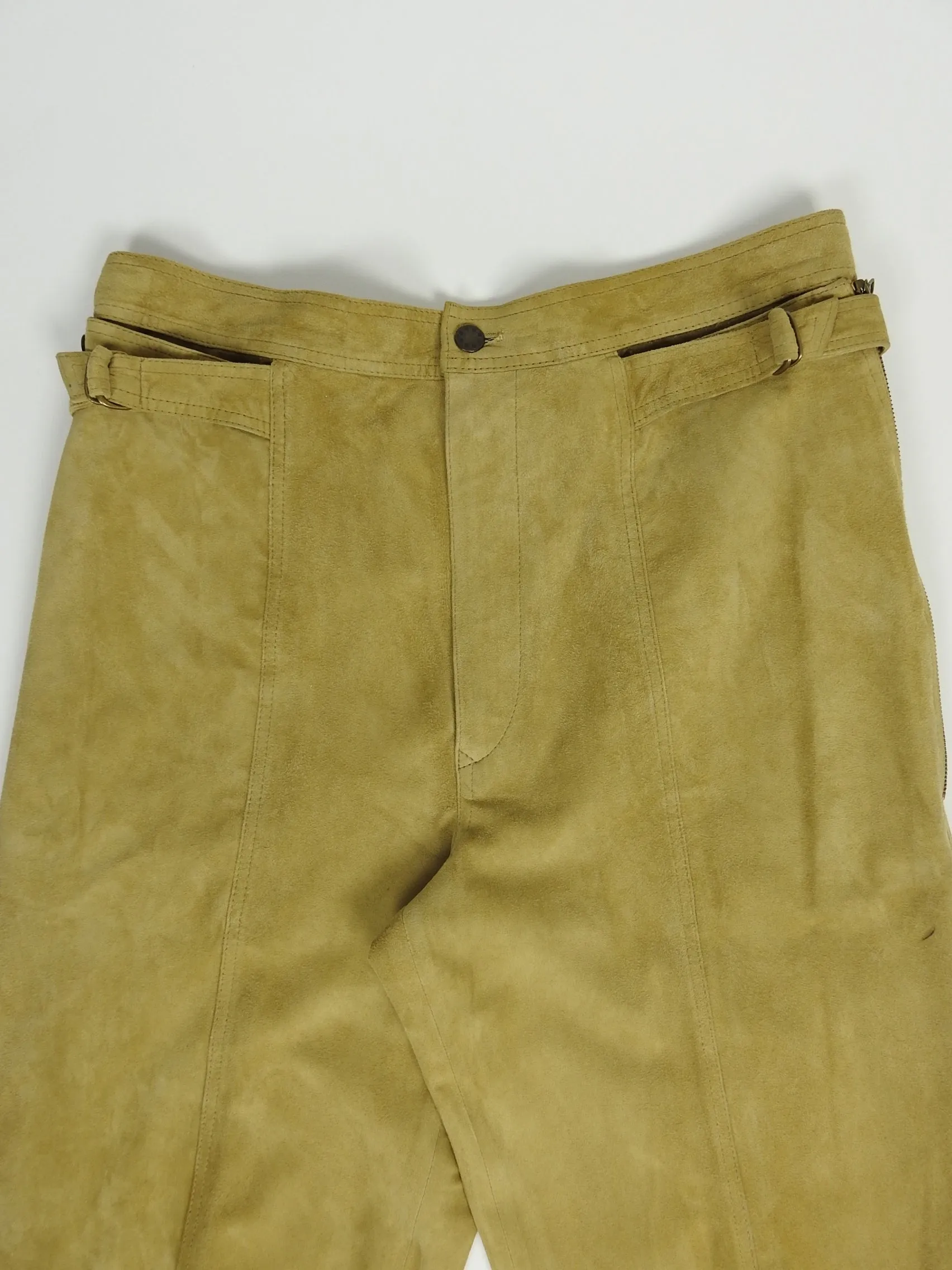 La Matta Suede Trousers Beige 34