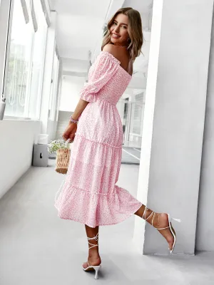 Laurisa Midi Dress - Pink