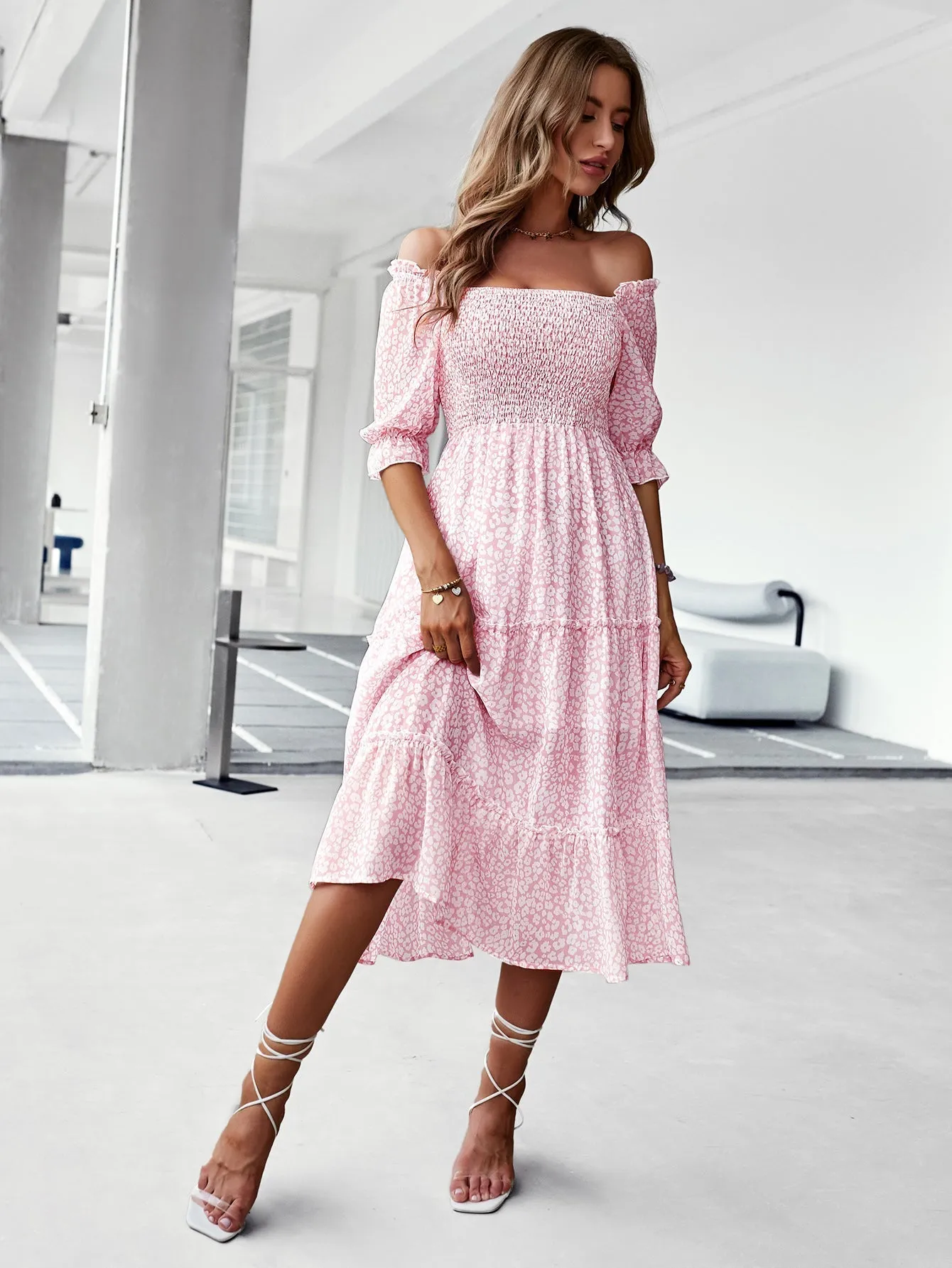 Laurisa Midi Dress - Pink