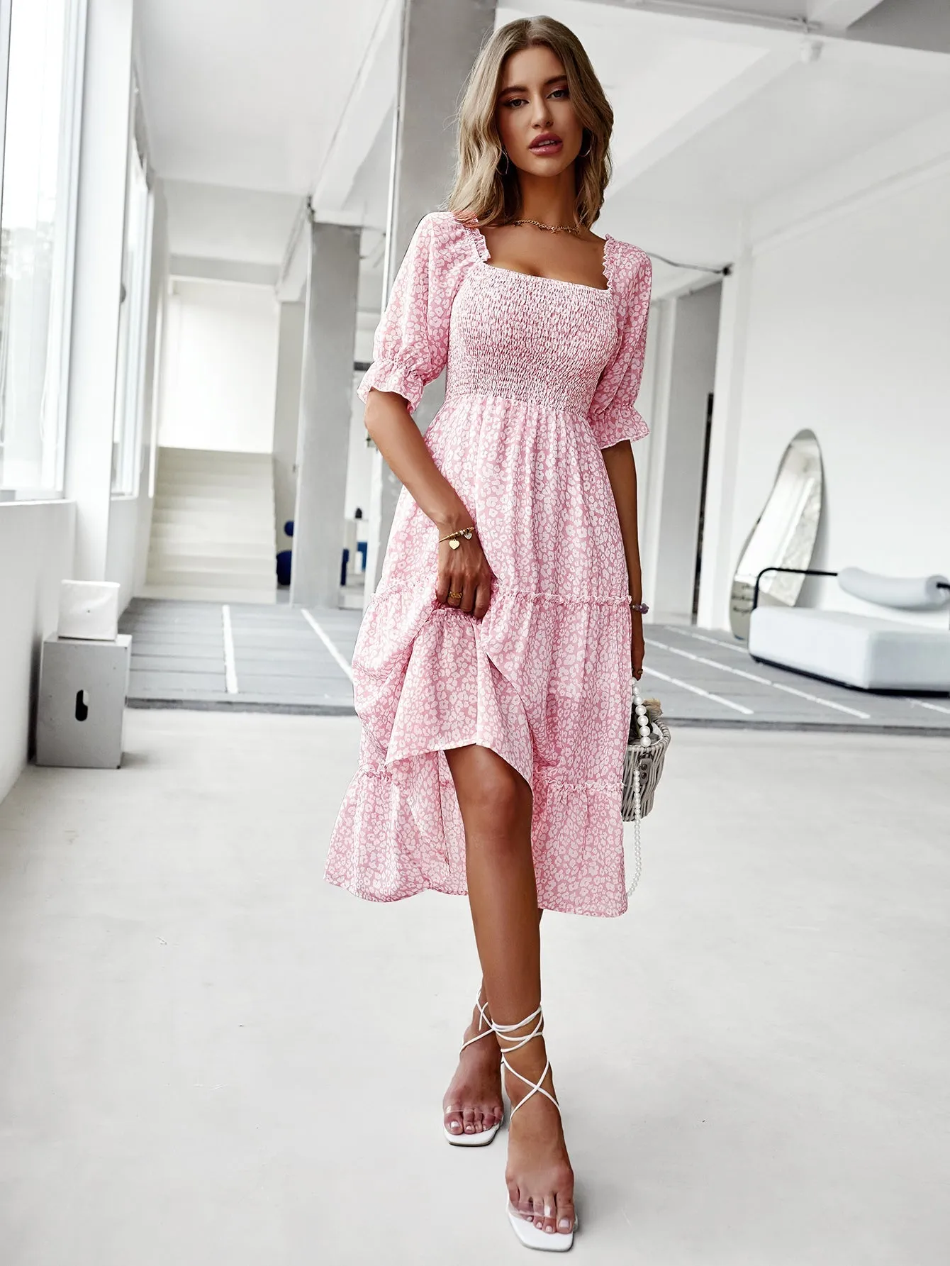 Laurisa Midi Dress - Pink