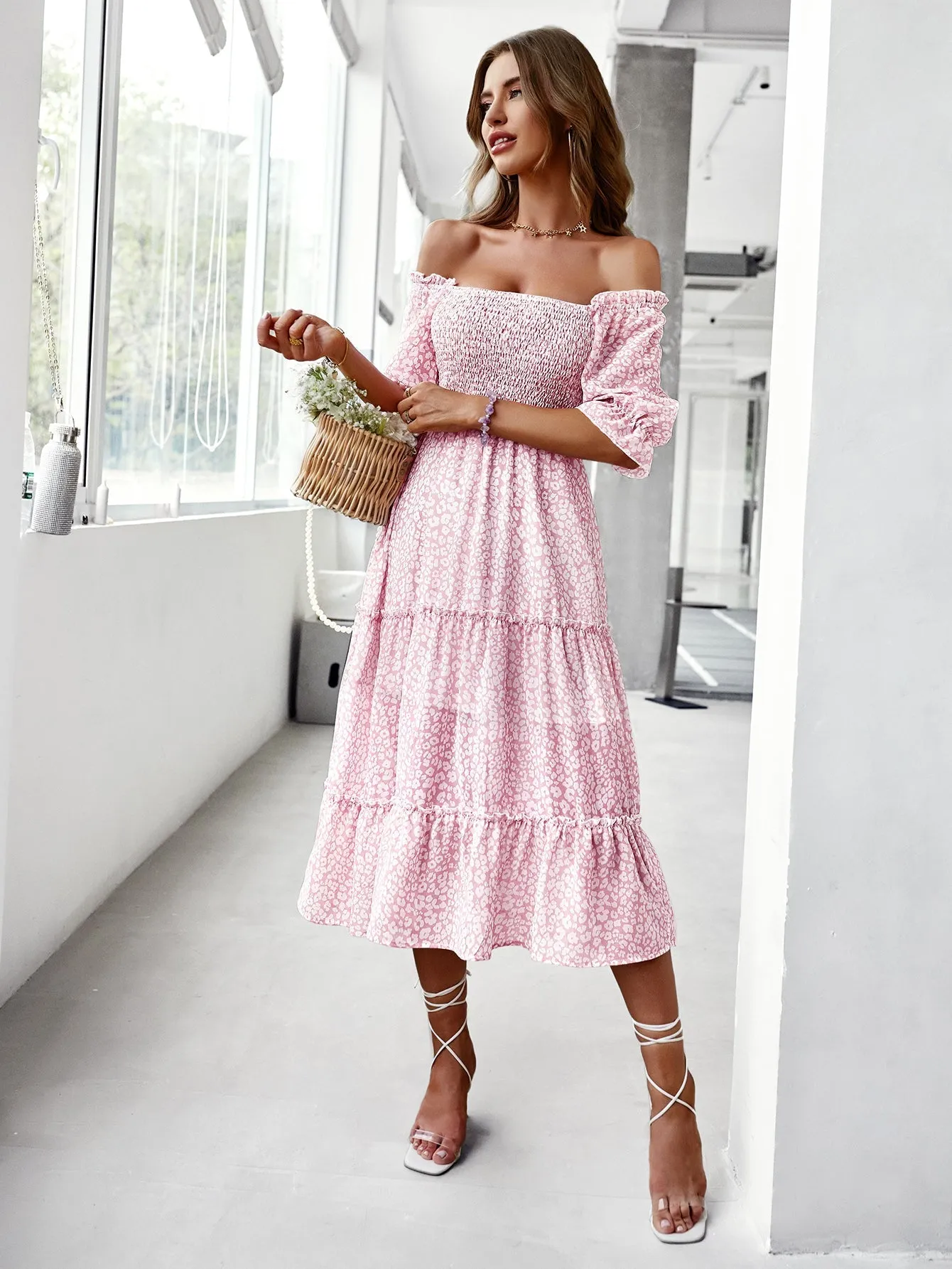 Laurisa Midi Dress - Pink