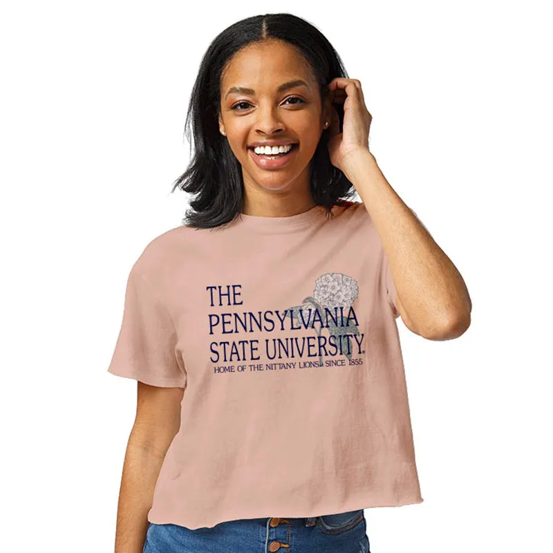 League Mountain Laurel Flower  Cropped T-Shirt