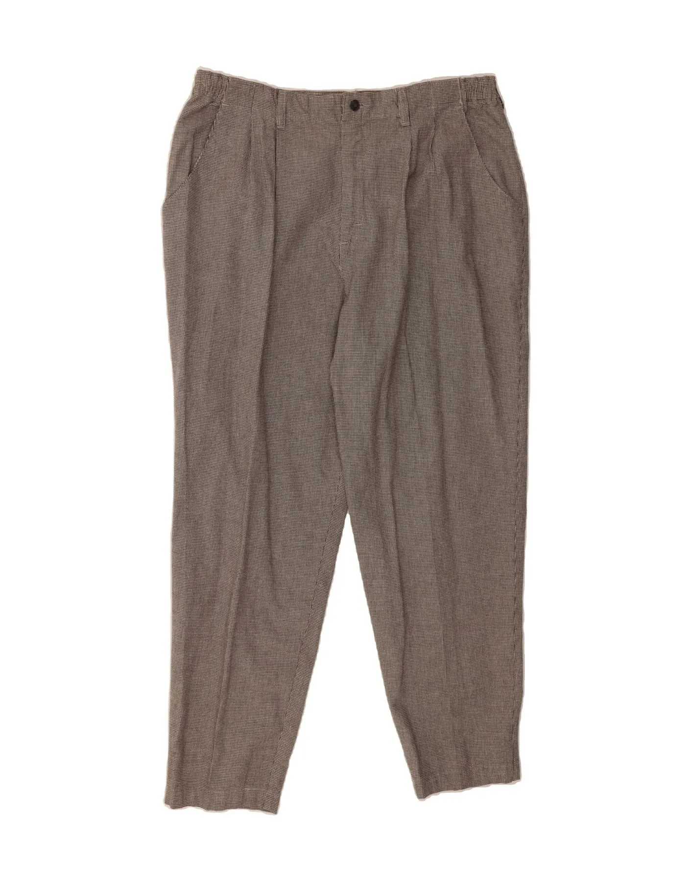 LEE Mens Tapered Chino Trousers W34 L29 Grey Houndstooth Cotton