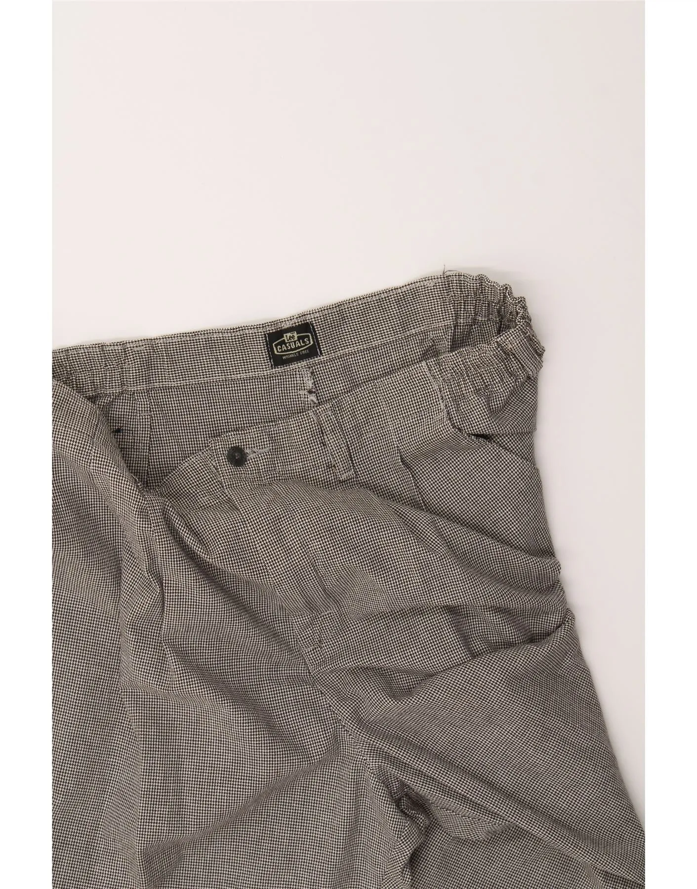 LEE Mens Tapered Chino Trousers W34 L29 Grey Houndstooth Cotton