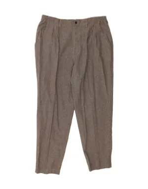 LEE Mens Tapered Chino Trousers W34 L29 Grey Houndstooth Cotton