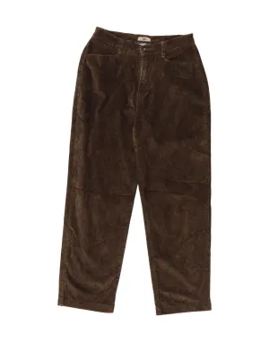 LEE Womens Corduroy Trousers US 8 Medium W30 L27 Brown Houndstooth
