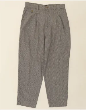LEE Womens High Waist Chino Trousers US 14 XL W32 L27 Grey Houndstooth